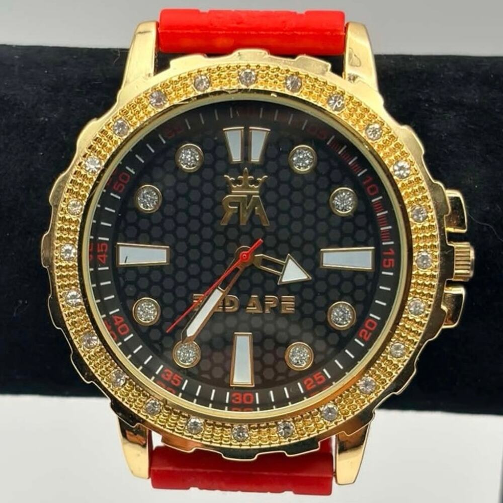 Gold & Red Ape Men’s Watch